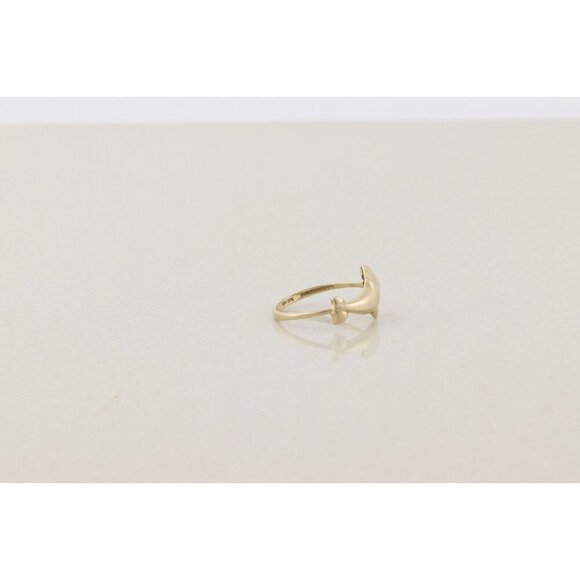 10k Yellow Gold Dolphin Ring Size 8 1/4 - Picture 7 of 7
